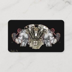 Carte de visite de moto élégant