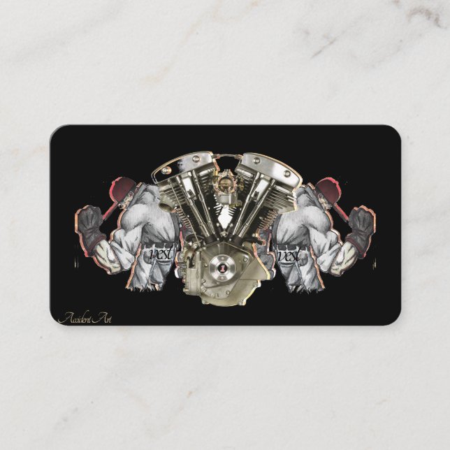 Carte de visite de moto élégant (Devant)