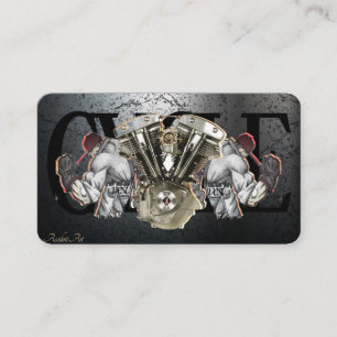 Carte de visite de moto élégant