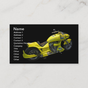Carte de visite de moto jaune