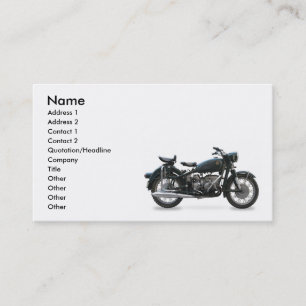 Carte de visite de motocyclette