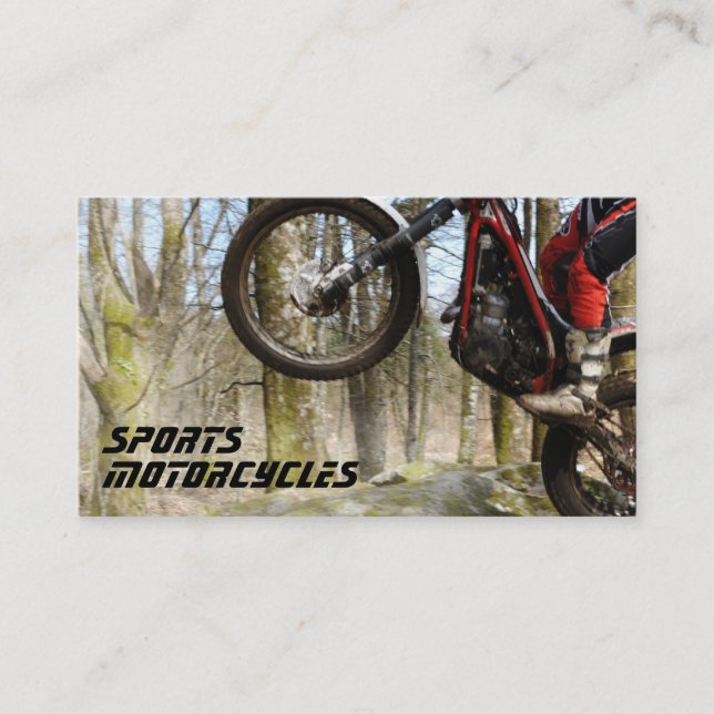 Carte de visite de motos de sports (Devant)