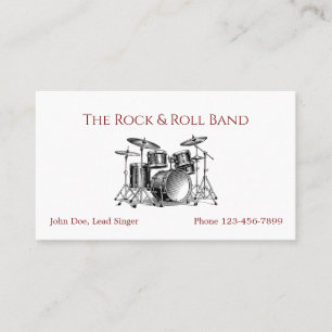 Carte de visite de musicien de groupe professeur d