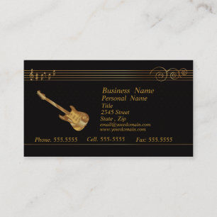 Carte de visite de musique d'or (multiple)