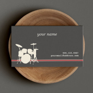 Carte de visite de musique du batteur