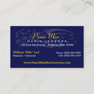 Carte de visite de musique/musicien