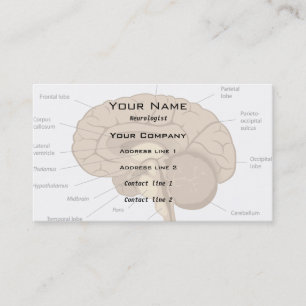 Carte de visite de neurologue d'anatomie de