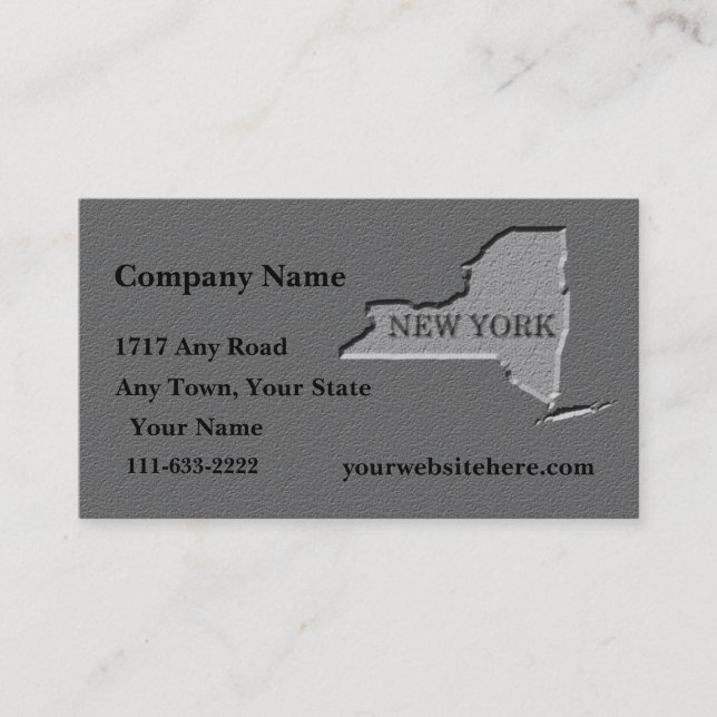 Carte de visite de New York look de pierre sculpté (Devant)