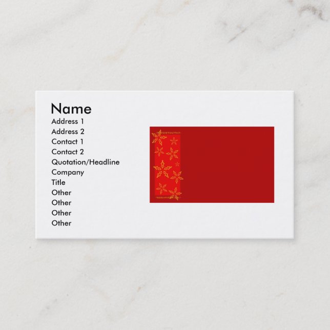 Carte de visite de Noël (Devant)