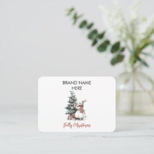 Carte de visite de Noël élégante   Votre nom de ma