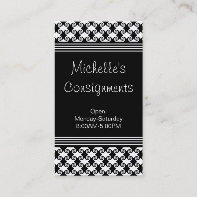 Carte de visite de , noir et blanc (Devant)