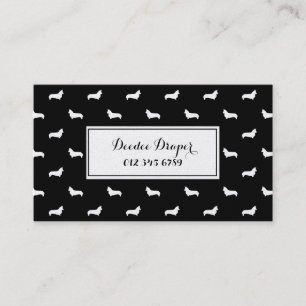 Carte de visite de noir et d'or de silhouette de