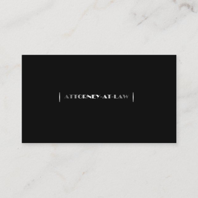 Carte de visite de noir procureur/avoué/de cabinet (Devant)