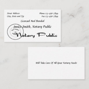 Carte de visite de notaire