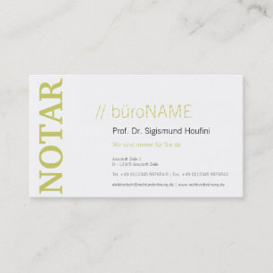 Carte de visite de notaire
