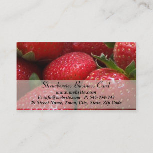 Carte de visite de nutritionniste de fraises