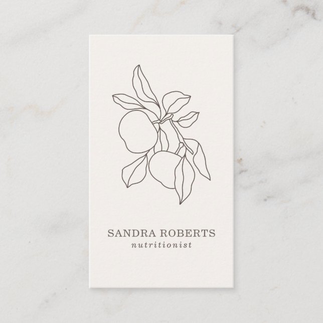 Carte de visite de nutritionniste moderne (Devant)