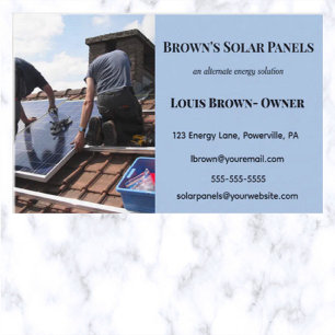 Carte de visite de panneaux d'énergie solaire modi