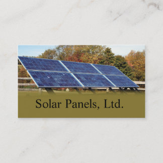 Carte de visite de panneaux solaires