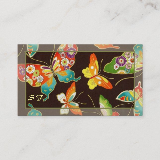 Carte de visite de papillon (Devant)