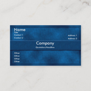 Carte de visite de parchemin bleu