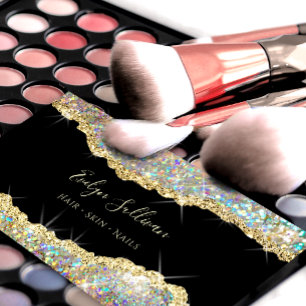 Carte de visite de parties scintillant Gold irides