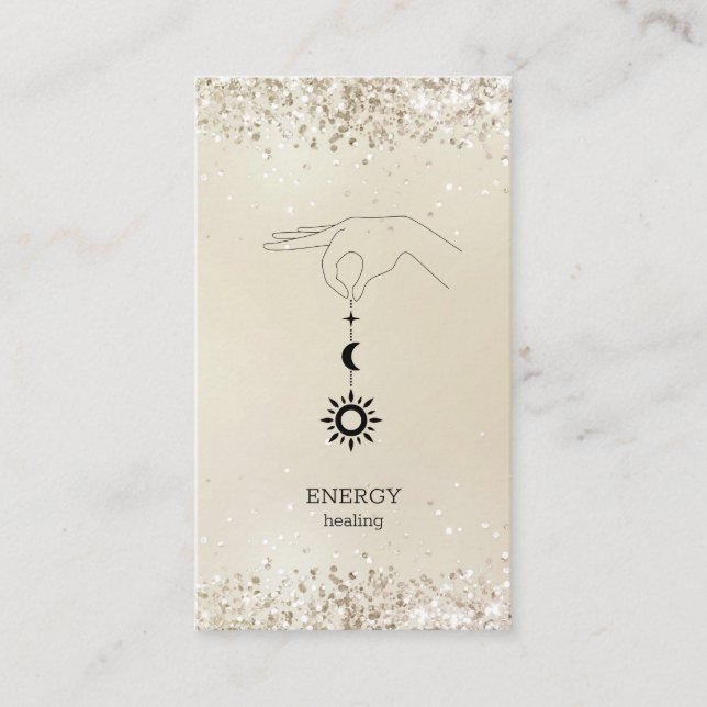 Carte de visite de Parties scintillant Sonne Mond (Devant)