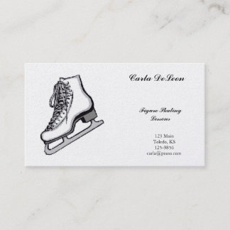 Carte de visite de patinage de glace
