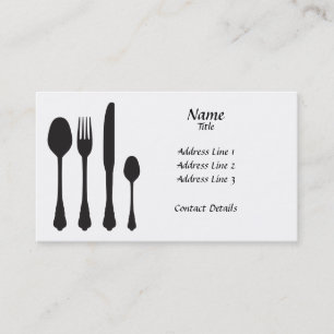 Carte de visite de Patisserie de café de couverts