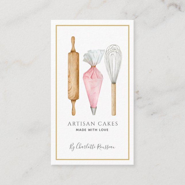 Carte de visite de pâtissier Boulangerie Baker Out (Devant)