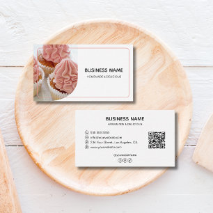 Carte de visite de pâtissier personnalisée avec ph