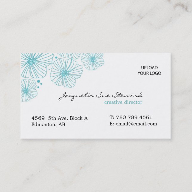 Carte de visite de pavot (Devant)