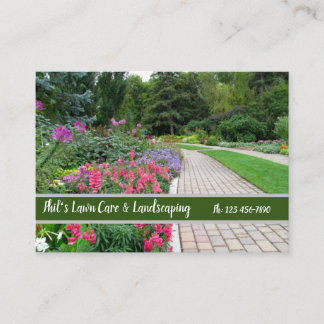 Carte de visite de paysage de jardin anglais