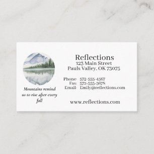Carte de visite de paysage de montagne inspirant