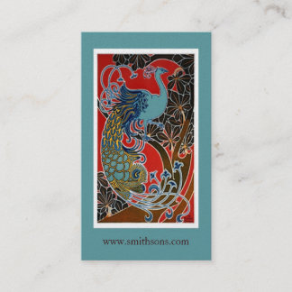 Carte de visite de Peacock Vintage coloré