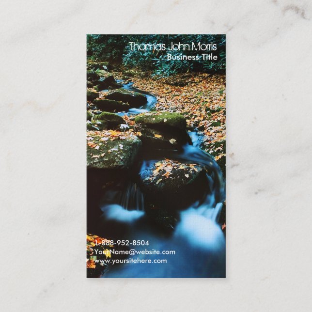 Carte de visite de pêche à la mouche de la rivière (Devant)