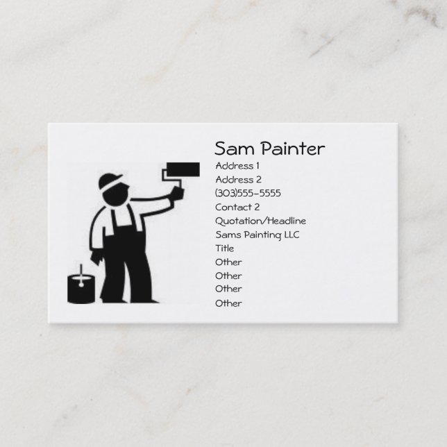 Carte de visite de peintre (Devant)