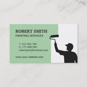 Carte de visite de peintre en silhouette