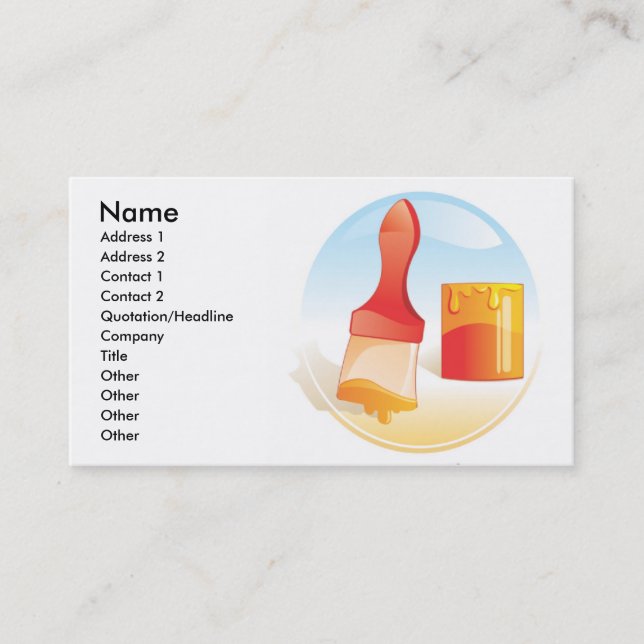 Carte de visite de peinture (Devant)