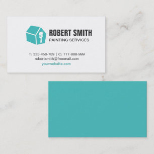 Carte de visite de peinture sur le logo de l'icôn