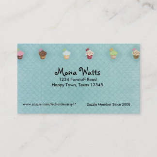 Carte de visite de petits gâteaux