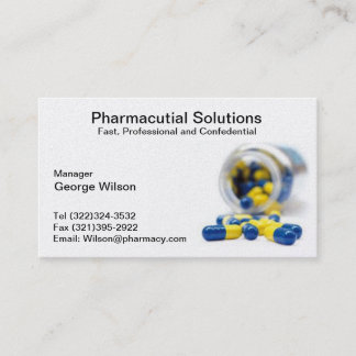 Carte de visite de pharmacien de pharmacie