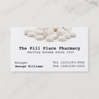 Carte de visite de pharmacien de pharmacie