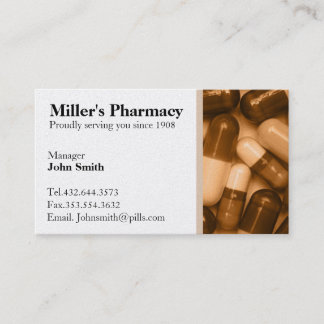 Carte de visite de pharmacien de pharmacie