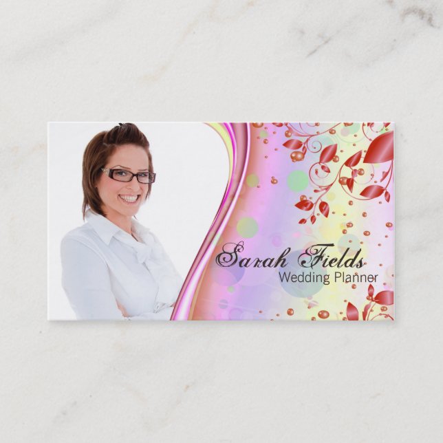 Carte de visite de photo de wedding planner - (Devant)