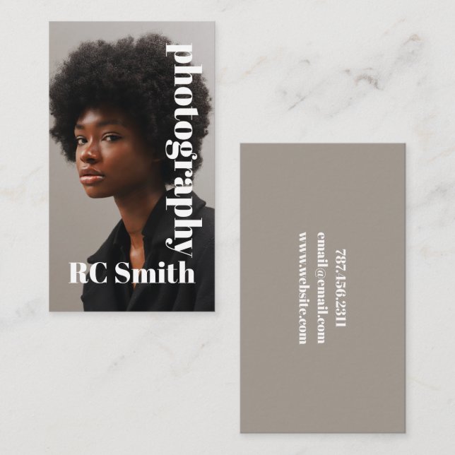 Carte de visite de photographe (Devant / Derrière)