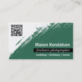 Carte de visite de photographe de CODE du vert