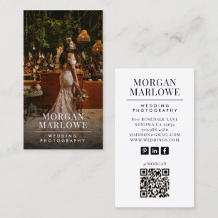 Carte de visite de photographe de mariage
