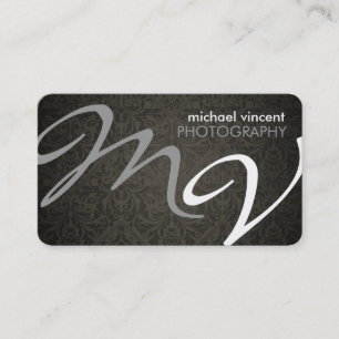 Carte de visite de photographe de monogramme de