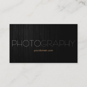 Carte de visite de photographe en bois gris de sty